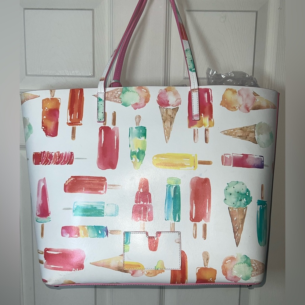 🦄 Kate Spade Francis Tote | Flavor of the Month | Large Leather Ice Cream | Rare - Picture 12 of 16